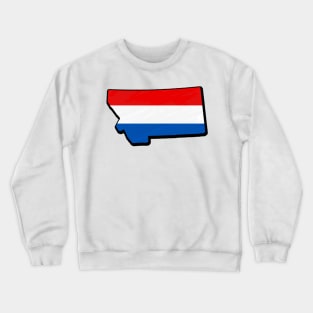 Red, White, and Blue Montana Outline Crewneck Sweatshirt